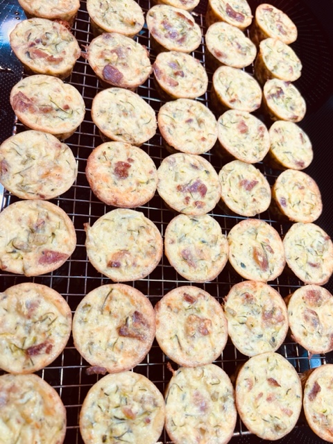 Bacon, Zucchini & Cheddar Frittata Bites